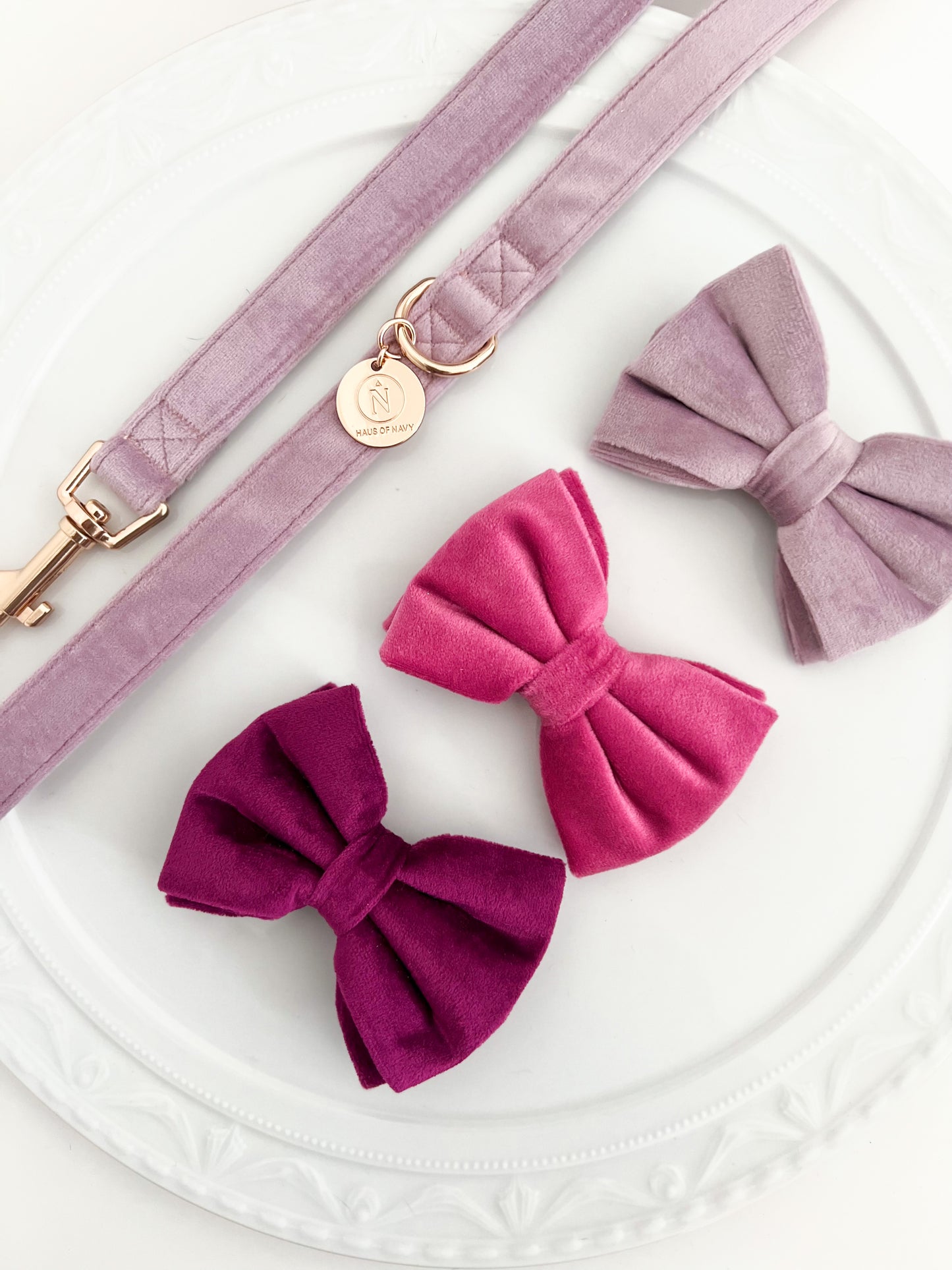 Velvet Bow Tie - Fuchsia Fusion