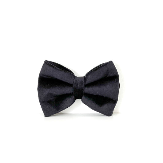 Velvet Bow Tie - Black Diamond