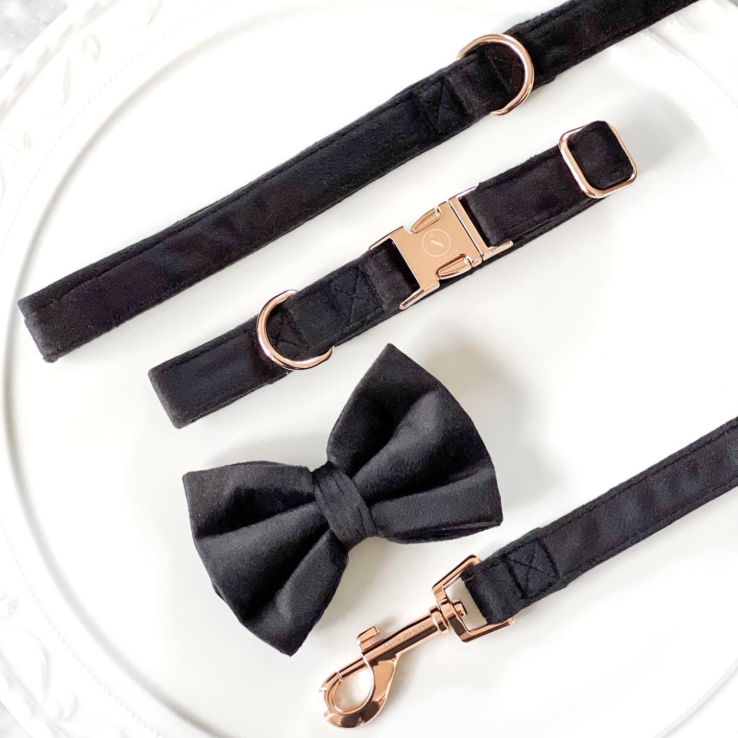 Velvet Bow Tie - Black Diamond