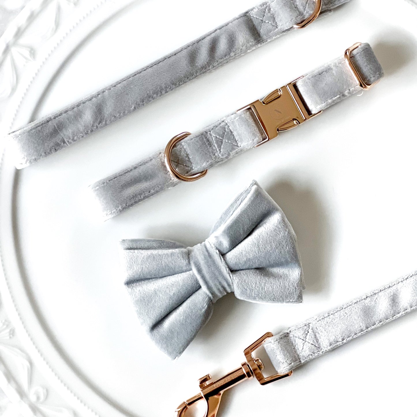 Velvet Bow Tie - Dove