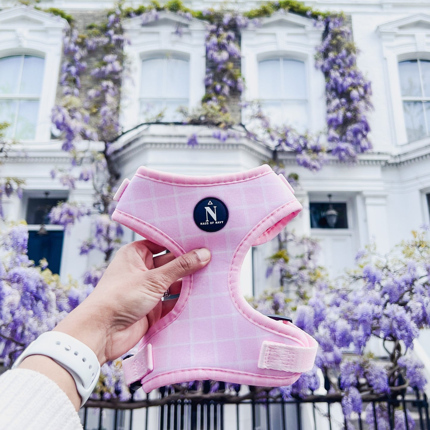 Adjustable Harness - Pink Plaid