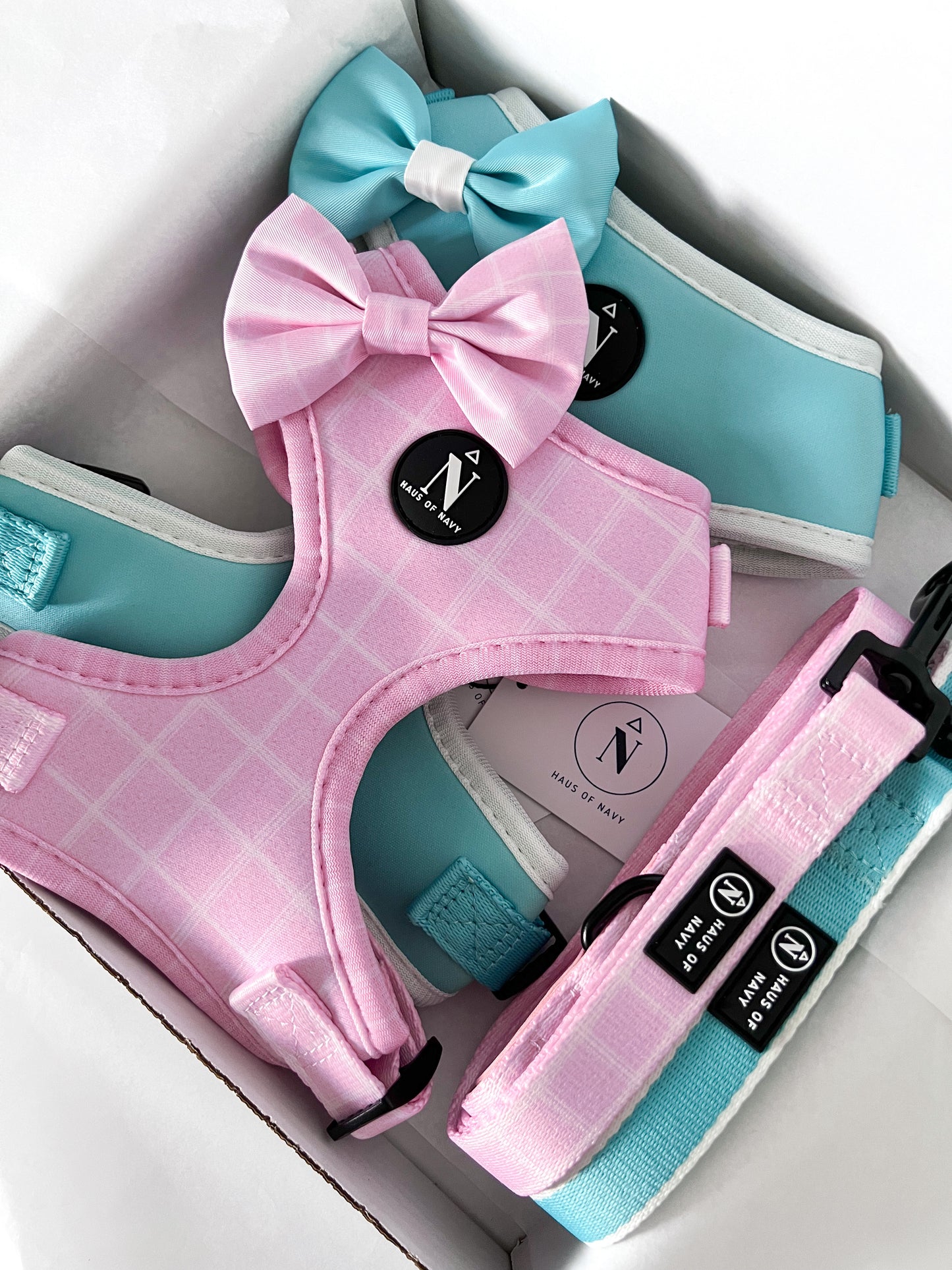 Adjustable Harness - Pink Plaid