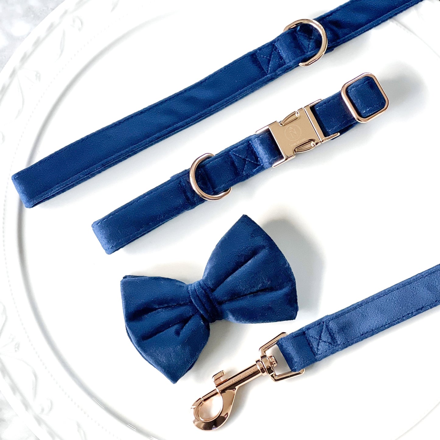 Velvet Bow Tie - Sapphire