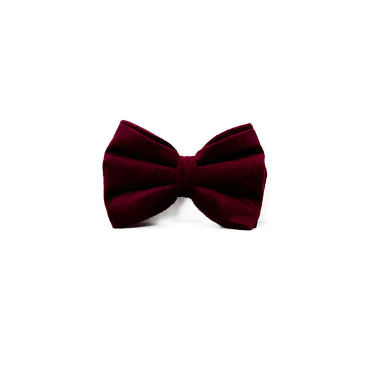 Velvet Bow Tie - Ruby